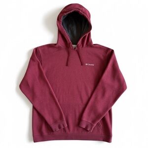 Columbia Fleece Lined Pullover Hoodie Warm Cozy Winter Outdoor Holiday Red XXL